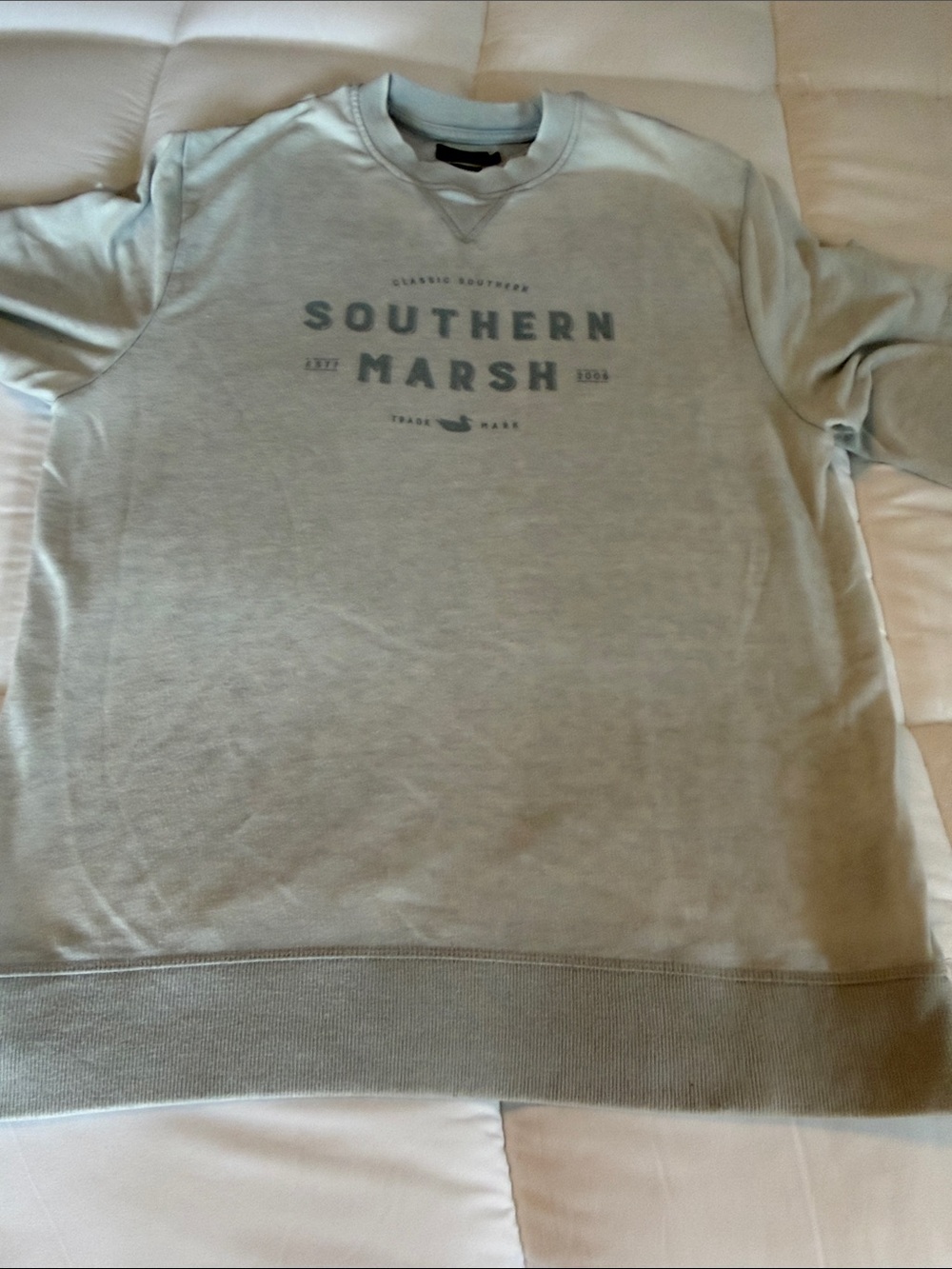 Southern Marsh Men's Light Sage Crewneck Sweatshirt